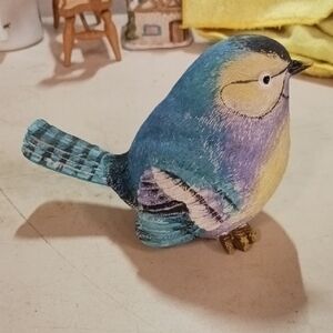 Blue and Yellow Bird Figurine